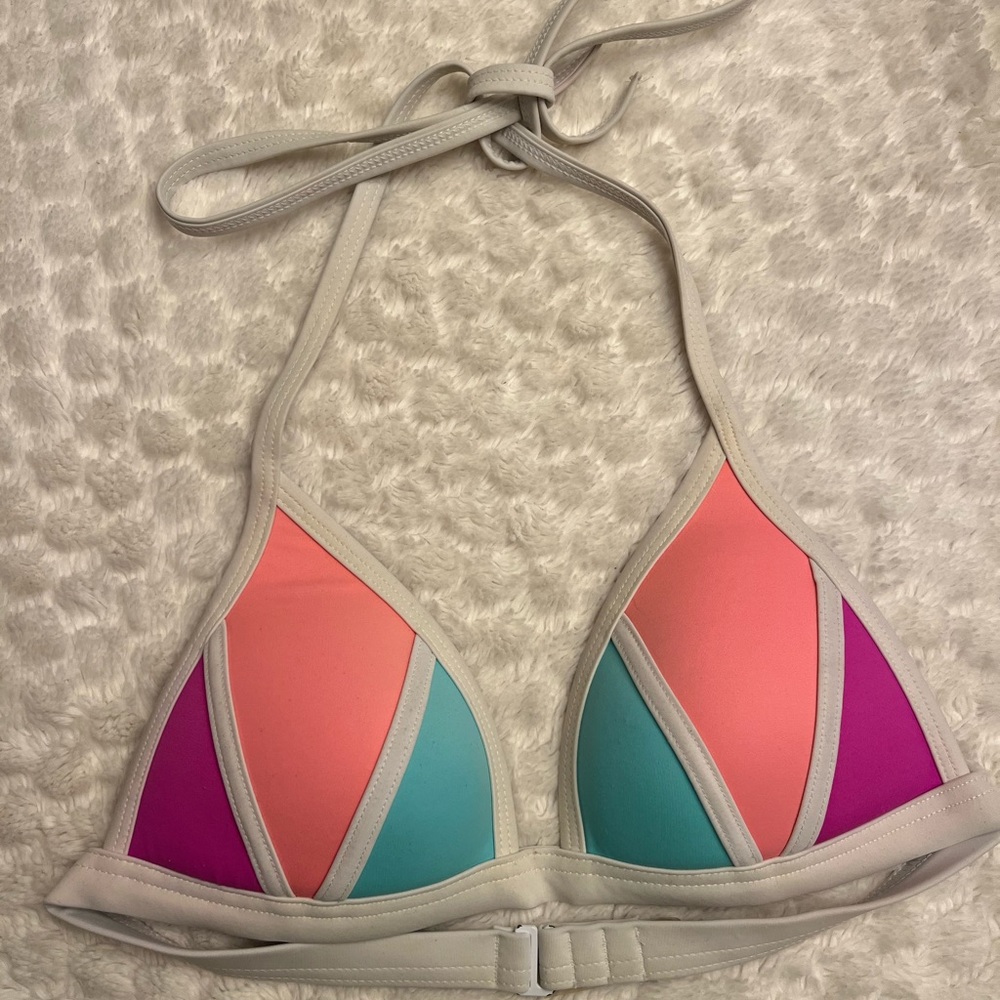 Pink push up bikini top